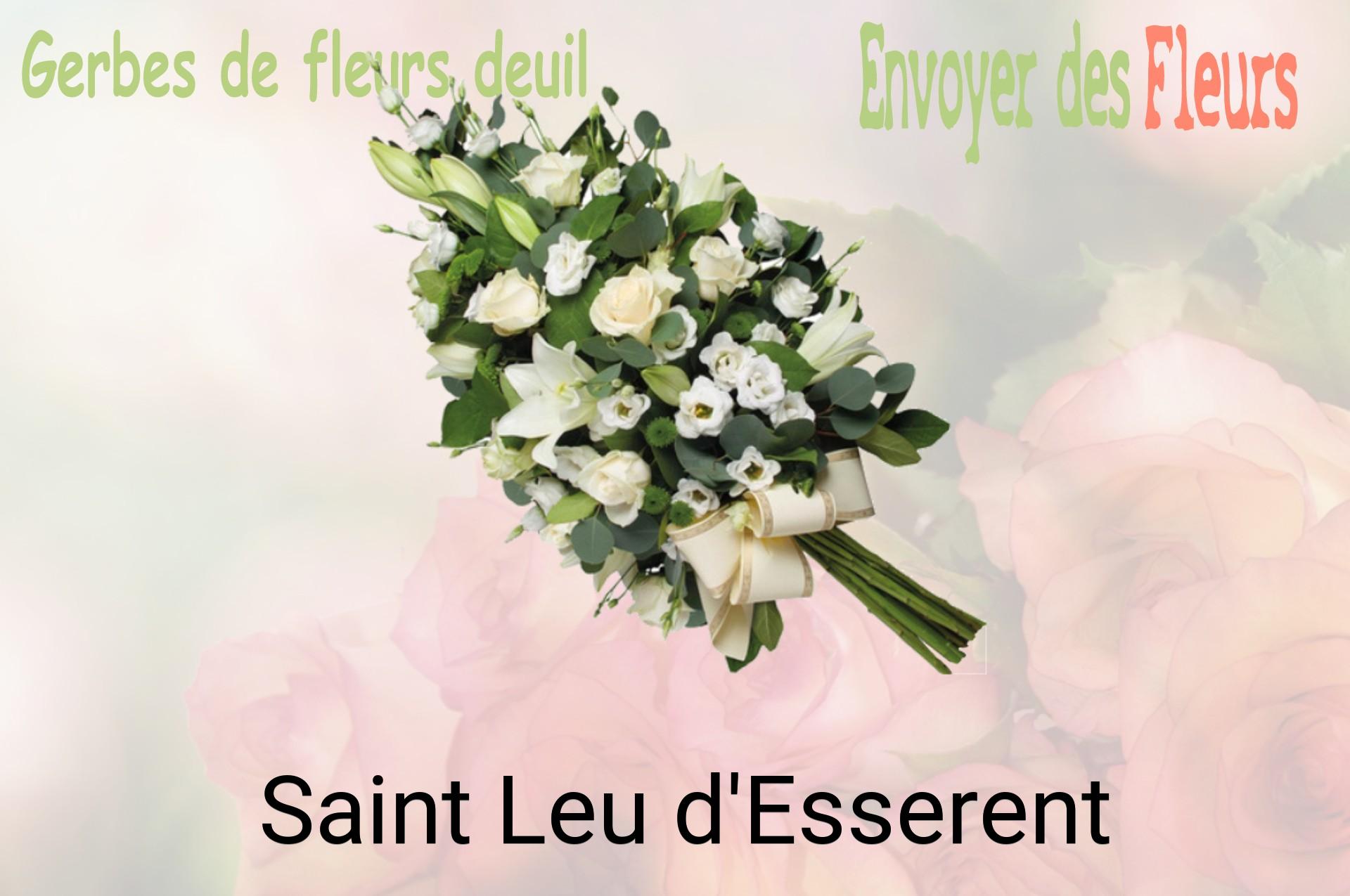 Gerbe de fleurs de deuil livrée à Saint-Leu-d'Esserent